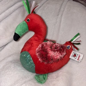 Peluche de peluche Webkinz By Ganz Holidoodle flamenco rojo verde 8,5" sin código - Imagen 1 de 5