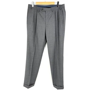 Lauren Ralph Lauren Herren grau Wollmischung plissiert Anzughose Größe 36W x 32L - Bild 1 von 7