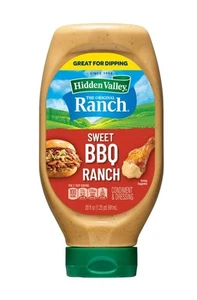 🔵 Neu Hidden Valley Sweet BBQ Barbecue Ranch Salat Dressing Flasche 20 fl oz - Bild 1 von 2