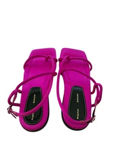 Nuevas Sandalias Proenza Schouler Rosa Caliente Seda Talla 10.5 - Imagen 1 de 7