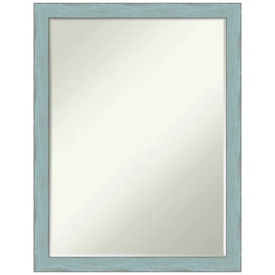 Blue Bathroom Mirror for Over Sink, 26x20 Sky Blue Rustic Rectangle Vanity Mi... - Image 1 of 4