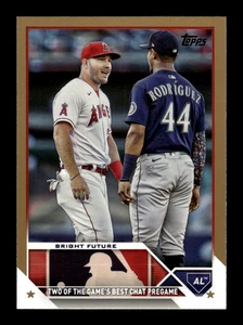 2023 Topps Update Mike Trout / Julio Rodriugez #US132 Veteran Combos Gold /2023 - Bild 1 von 2