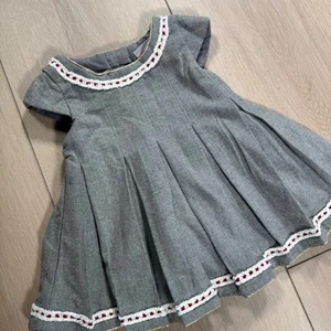 Vestido Tahari Bebé Gris 3-6M Plisado Recortado Fiesta Informal - Imagen 1 de 4