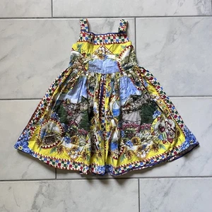 Dolce & Gabbana Dress Girls 4 Italian Village Floral Print Sundress Italy - Picture 1 of 14