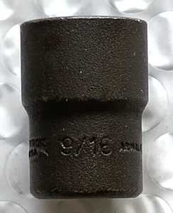 ARMSTRONG TOOLS USA 19-118, 3/8" DRIVE, 9/16" IMPACT SOCKET, SHALLOW, 12 POINT. - Picture 1 of 12