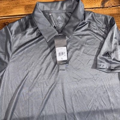 Adidas гольф рубашка женщин большой серый поло производительности коротким рукавом вышитый новый - Изображение 1 из 4