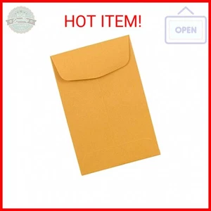JAM PAPER #4 Coin Business Commercial Envelopes - 3 x 4 1/2 - Brown Kraft Manila - Picture 1 of 2
