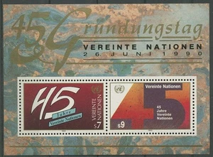 UNO Wien 1990 45 Jahre Vereinte Nationen Block 5 postfrisch (C14128) - Picture 1 of 1