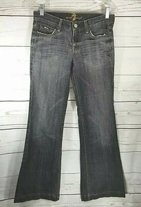 7 For All Mankind by Jerome Dahan Size 26 low rise black Distressed jeans - Picture 1 of 11