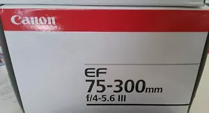 Canon EF 75-300mm f/4.0-5.6 III Lens - BRAND NEW - Picture 1 of 1