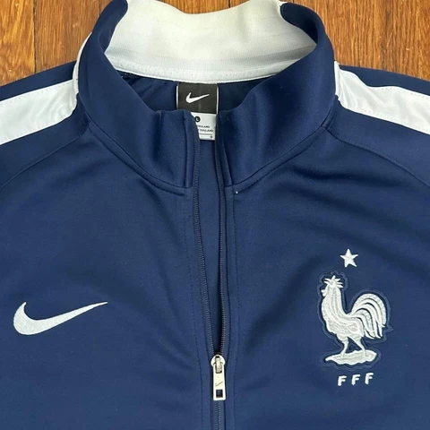 Nike FFF France National Soccer Team N98 Blue Track Jacket Mens (Large) Cover