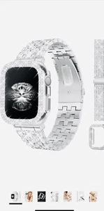 Sparkling Women Metal Apple Watch Compatible Bracelet Band - Picture 1 of 4