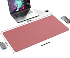 DESK MAT PAD Pink Anti-Slip Waterproof PVC Leather Desk Mat 80 x 40 cm