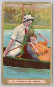 Postcard Canoedling In the Afternoon. Romance in a Row Boat. Vintage PM 1911 - Bild 1 von 2