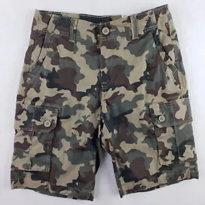 Mens Sonoma Green Brown Camo Cargo Shorts Size 29 10" Inseam NWT - Picture 1 of 13