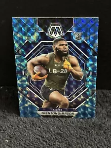 Trenton Simpson 2023 Panini Mosaic Blue Reactive Prizm RC #367 Rookie - Foto 1 di 2