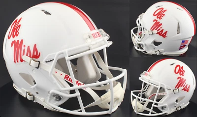 MISSISSIPPI OLE MISS REBELS NCAA Riddell Speed Full Size REPLICA Football Helmet - Image 1 of 4