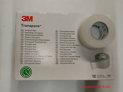 3M Transpore Medical Surgical Tape Plastic 2.5 Cm X 9.1 M Waterproof Best Price • 5.98£