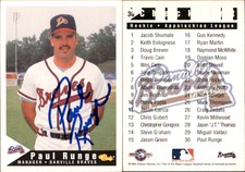 Paul Runge Signed 1994 Classic Best Danville Braves #30  Danville Braves Auto AU