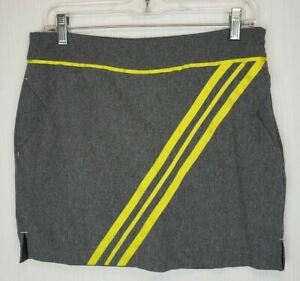 EP Pro Sport Gray with Yellow Trimming Golf Tennis Skort Size 4 W31" L15.5"