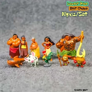 Moana Toys Cake Toppers Figures Kids Birthday Decoration kids heart of tefiti - Picture 1 of 5