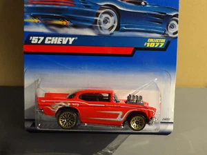 HOT WHEELS #1077 - RED - 1957 CHEVY - Picture 1 of 2