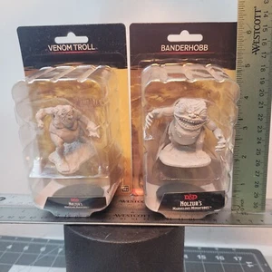 Lote de 2 miniaturas maravillosas de AD&D Nolzurs: rana VENOM TROLL & BANDERHOBB NUEVO - Imagen 1 de 13