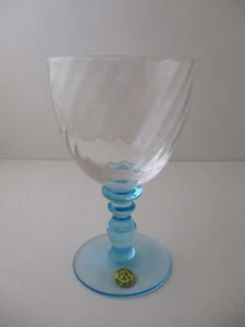 PORTIEUX PALMYRE GOBLET - AQUA - 6" x 3 5/8" - 0412F - Picture 1 of 1