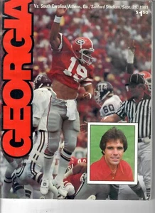 University of Georgia vs. South Carolina Football Program September 26, 1981 - Picture 1 of 1