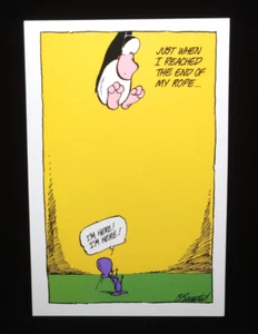 Vintage 1992 Opus n Bill FRIENDSHIP Thanks Greeting Card + Envelope FREE SHIP - Picture 1 of 3