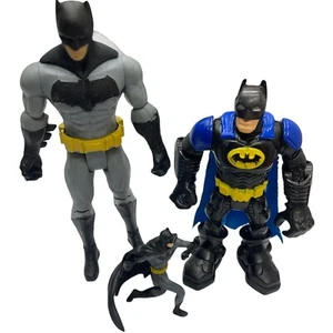 DC Comics Batman Lot 3 Action Figures 6” 4.5” & 2” - Picture 1 of 9