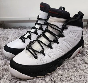 Air Jordan 9 Retro Gs White Black True Red 2001 302359 101 - Picture 1 of 7