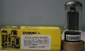 6L6GC Sylvania NOS NIB grey plate made in U.S.A Amplitrex tested #2206001 - Picture 1 of 7