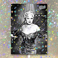 Mae West Holographic Silver Screen Sketch Card Limited 1/5 Dr. Dunk Signed
