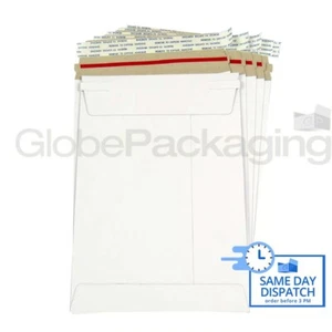10 x Strong C5 / A5 Size ALL BOARD White Postal Mailing Envelopes 229x162mm - Picture 1 of 6