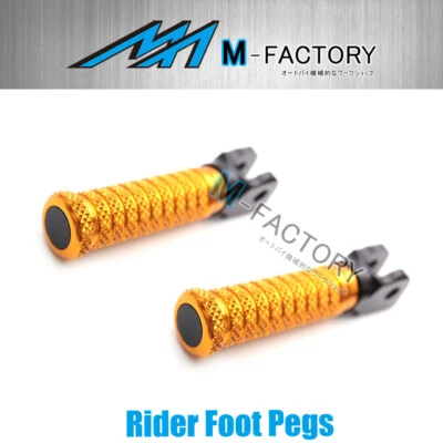 Pinos dianteiros de ouro M-Grip Rider para Yamaha FZ6/S Fazer 04-16 15 14 13 12 11 - Imagem 1 de 4