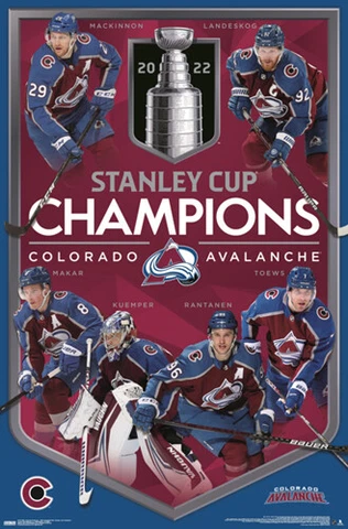 Colorado Avalanche 2022 STANLEY CUP CHAMPIONS Commemorative 22x34 Wall POSTER Cover