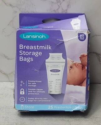 Bolsas de almacenamiento para congelador de leche materna preesterilizadas Lansinoh 25 almacenar leche NUEVO EN CAJA NUEVO Foto 1 de 4