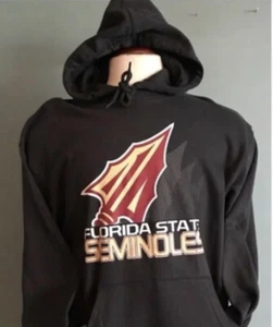 FSU Florida State Seminoles Majestic Black Medium M Spear Logo Hoodie Sweatshirt - Picture 1 of 6
