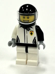 Lego Speed Champions Ferrari 312 T4 Driver Minifigura sc065 - Imagen 1 de 1