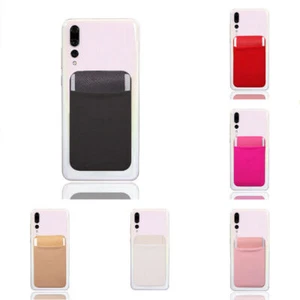 ID Mobile Wallet Universal Pocket Pocket Stick Phone Card Holder Pouch Pouch - Picture 1 of 20