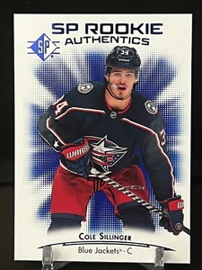 2021-22 SP Hockey SP Rookie Authentics Blue Cole Sillinger #108 Blue Jackets RC - Picture 1 of 2