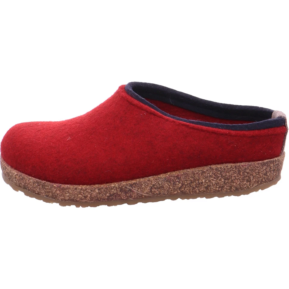 Zapatillas Haflinger Kris Zuecos Mulas Lana Fieltro Rasguños Deslizables Casa Zapato Rojo Pimentón Foto 1 de 1