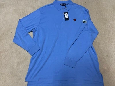 NWT $94 Teton Pines GC Jackson Hole WY POLO R LAUREN Lt Blue XXL L/S Golf Shirt - Image 1 of 2
