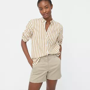 Chino corto de algodón elástico J Crew para mujer talla 0 beige 5" - Imagen 1 de 9