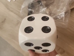 Scentsy Warmer WHITE DIE white & Black DICE element deodorizer casino retired - Picture 1 of 8