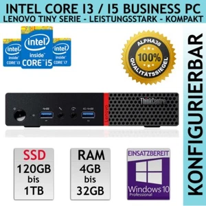 Lenovo ThinkCentre M700 Tiny Leiser Stromsparend PC Intel i5 6500T 32 GB 1TB SSD - Bild 1 von 11