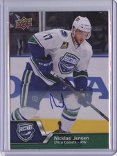 2014-15 NICKLAS JENSEN UPPER DECK AHL AUTOGRAPH