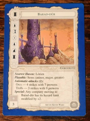 1x Barad-Dur Unlimited Middle Earth MECCG CCG NM/M Rare R METWUL - Image 1 of 2