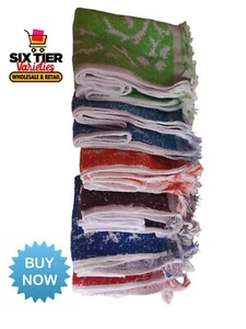 Fringe Jamaican Bathing Rags (Pack of 12) - Picture 1 of 1